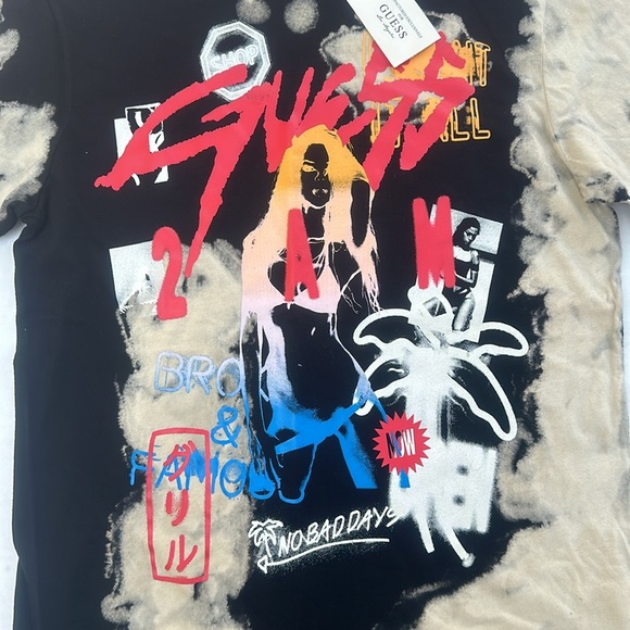 New GUESS Slim fit Graphic Tee SZ S - Picture 3 of 12